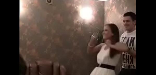  Threesome orgy at student sex party